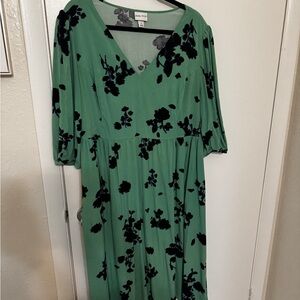 Green Floral Dress